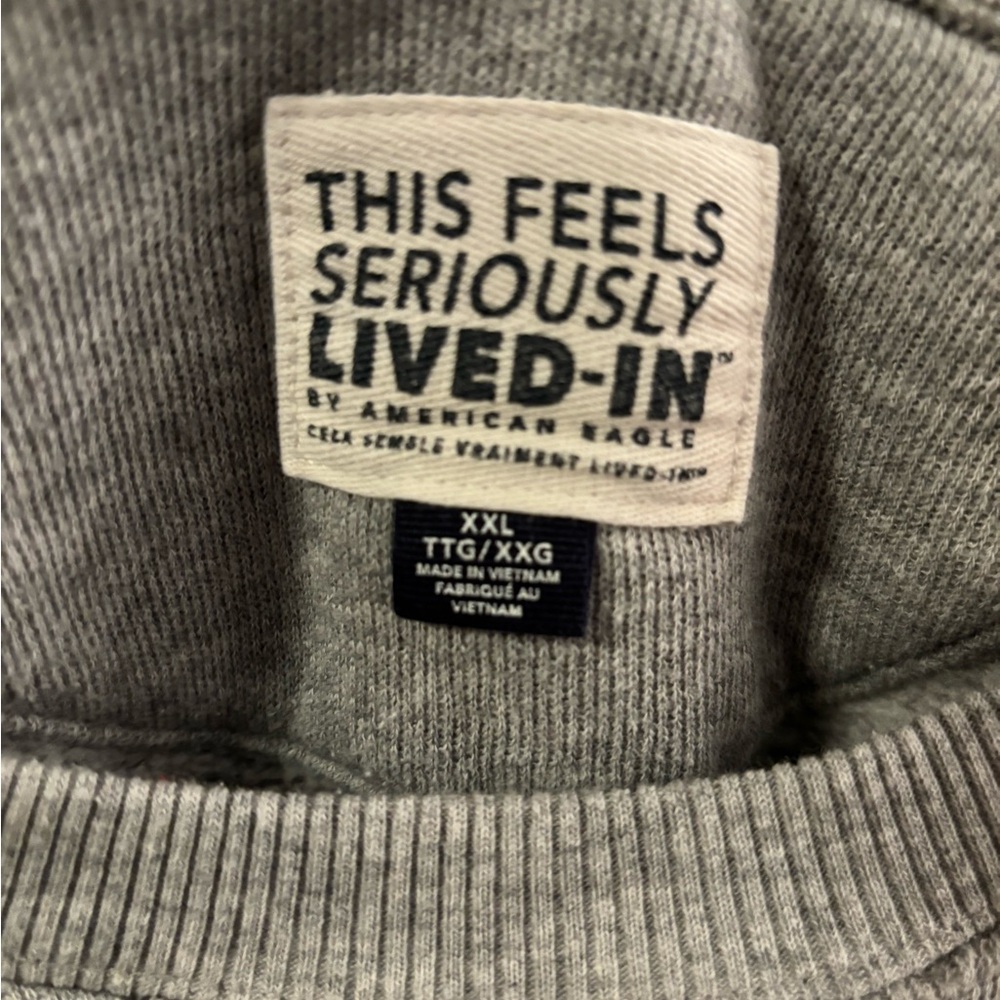 American Eagle Outfitters Heather Gray Crew Neck Sweater - Picture 2 of 3